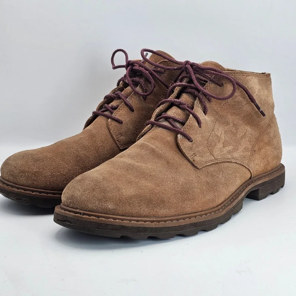 Sorel Madson Chukka Tan Suede Camo Lace Up Boots Mens 9.5 NM2462-286